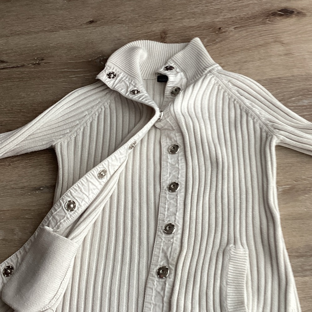 Moda International Cream Ribbed Jacket - Picture 2 of 7